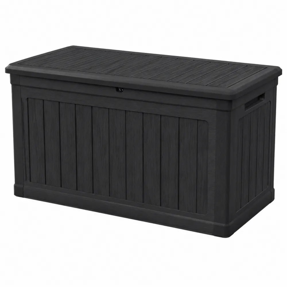Cassapanca in Plastica Grigio Scuro 120x56x63 cm