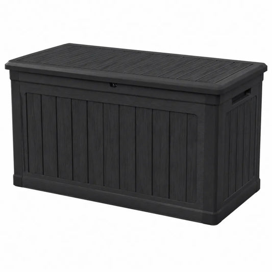 Cassapanca in Plastica Grigio Scuro 120x56x63 cm